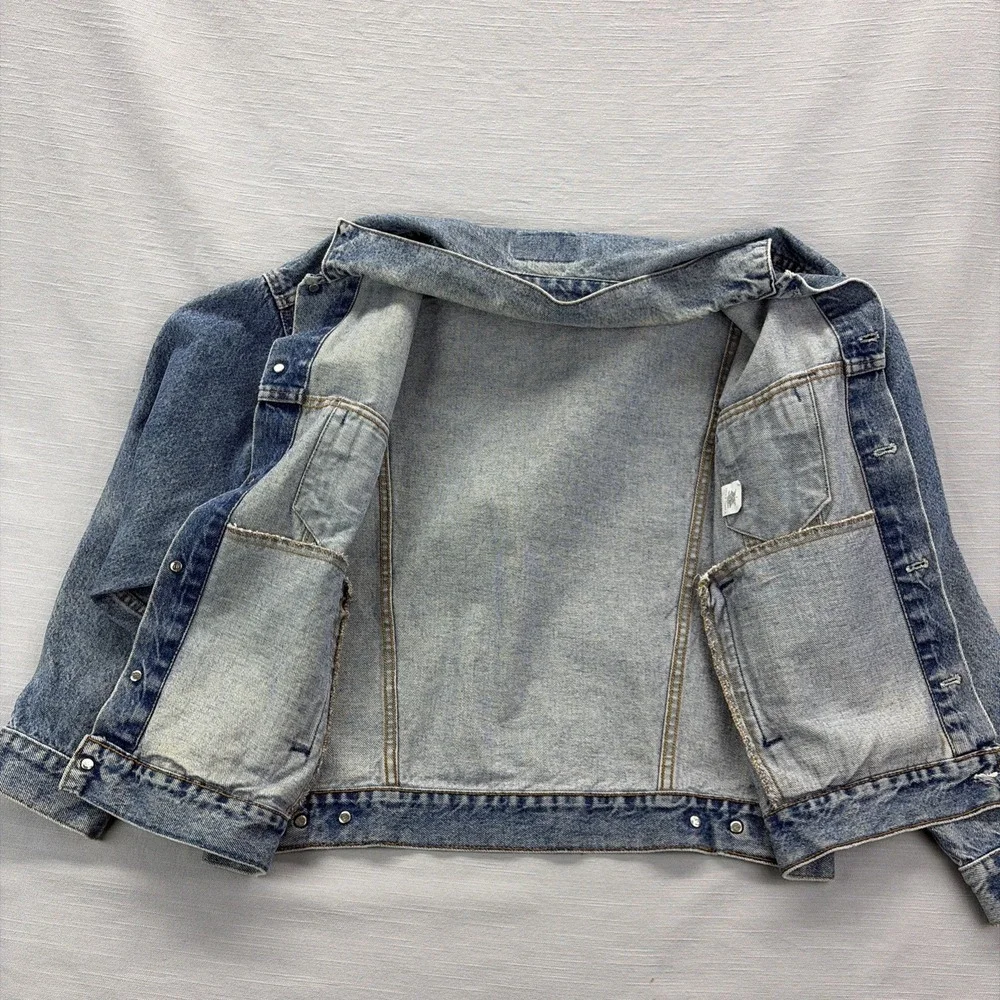 Vintage Levi's 70507 Denim Trucker Jacket USA Made Size L 23x27 Red Tab